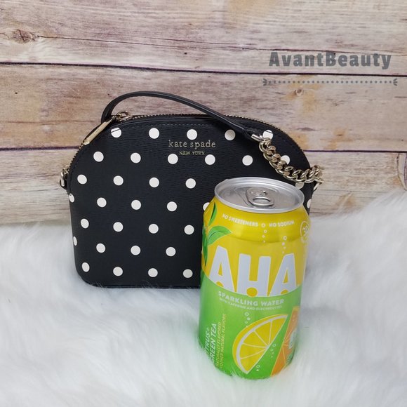 Kate Spade Small Dome Crossbody Cabana dot Black - Picture 8 of 16